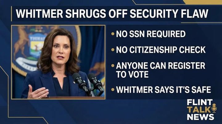Whitmer faces questions after Michigan website allows benefit applications and voter registration without Social Security verification