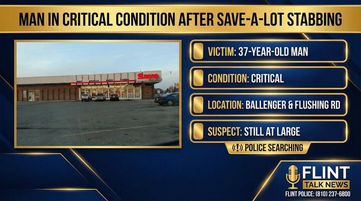 Man stabbed inside Flint Save A Lot suspect still on the run as police search continues