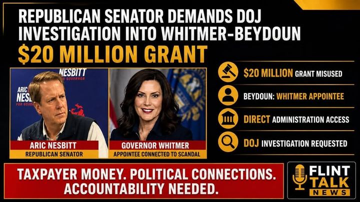 MICHIGAN SENATE MINORITY LEADER ARIC NESBITT ASKS DOJ TO INVESTIGATE GOVERNOR WHITMER'S CONNECTIONS TO FAY BEYDOUN