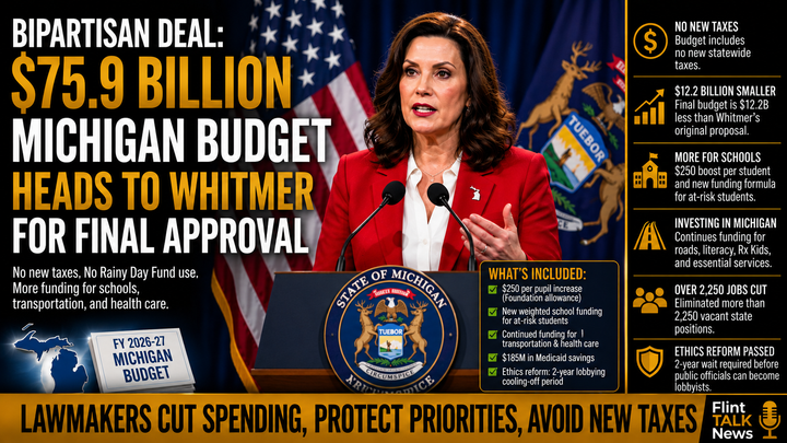 Whitmer Set to Sign $75.9 Billion Michigan Budget After Bipartisan Deal, Spending Cut by $12 Billion