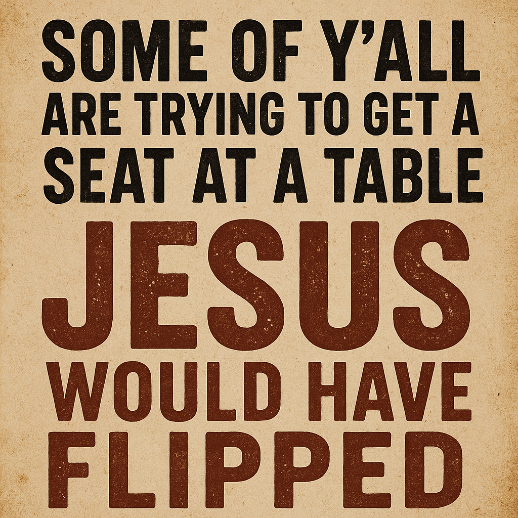 The Table Jesus Would Have Flipped
