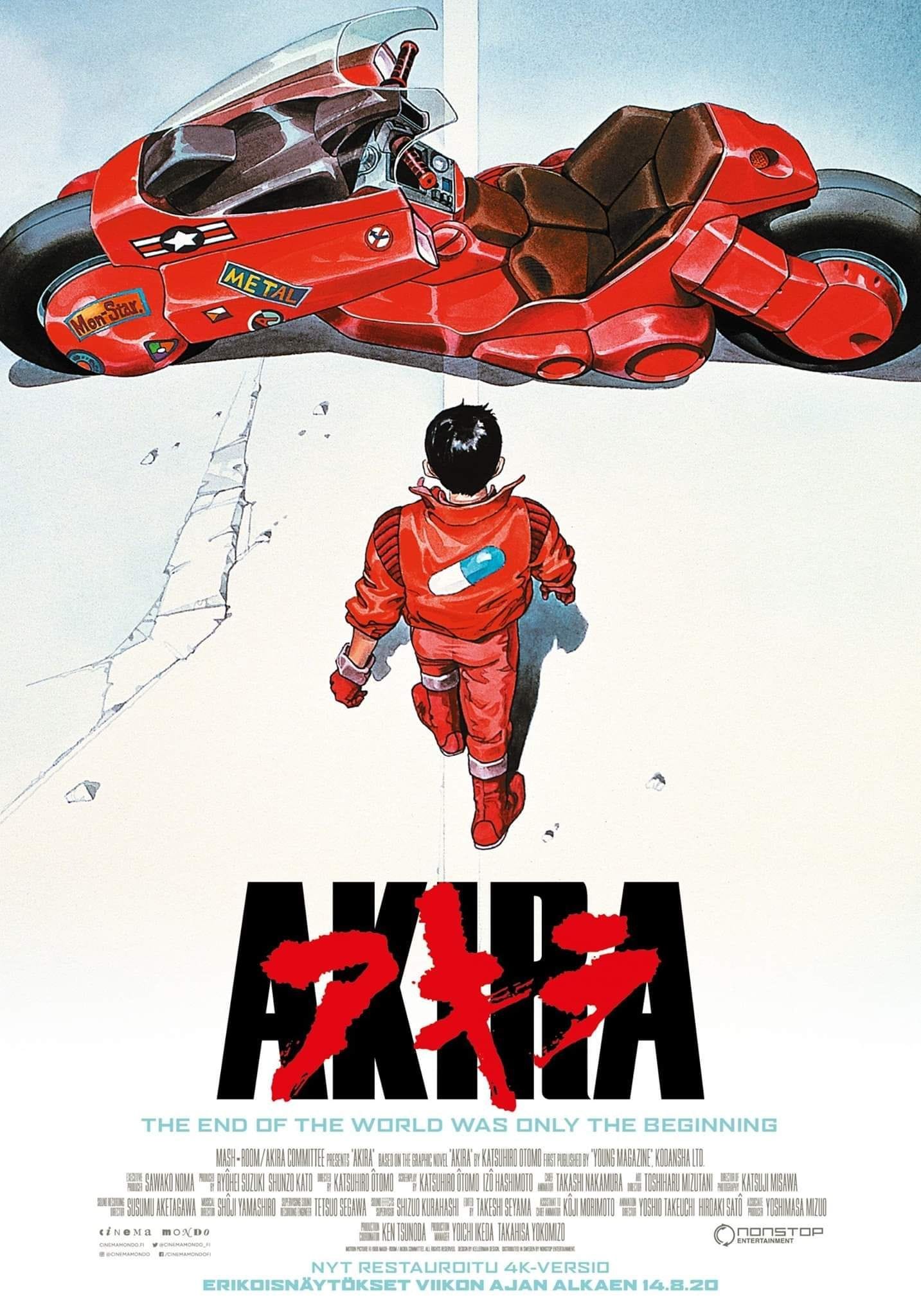 Akira promotional poster with that iconic red motorbike.