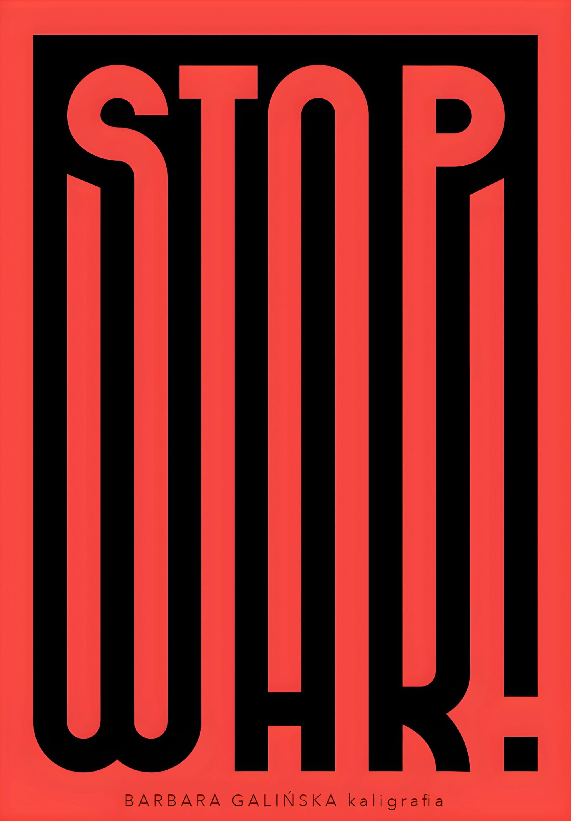 STOP WAR! graphic design poster by Barbara Galińska.