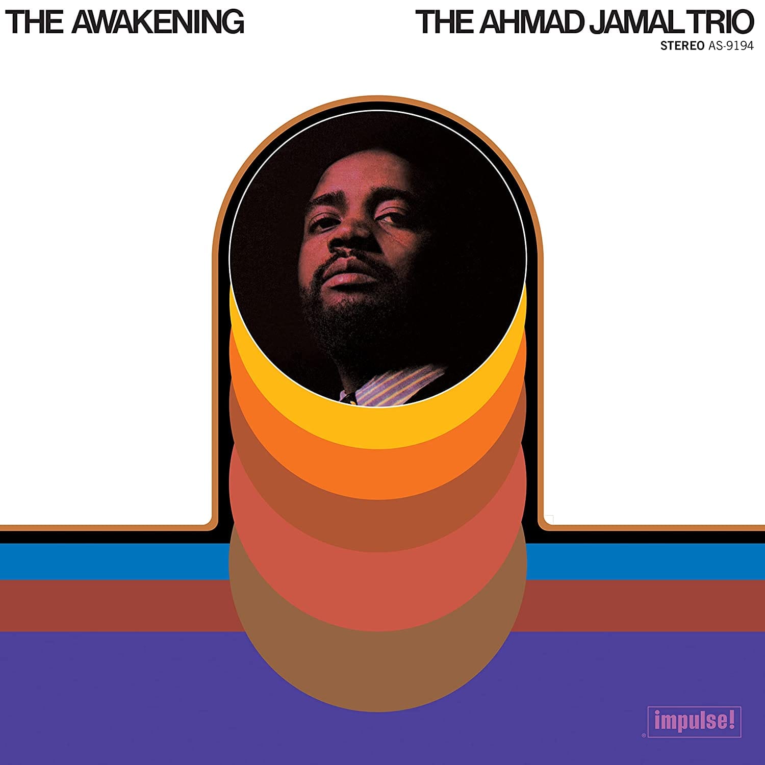 Cover of jazz album The Awakening by The Ahmad Jamal Trio.