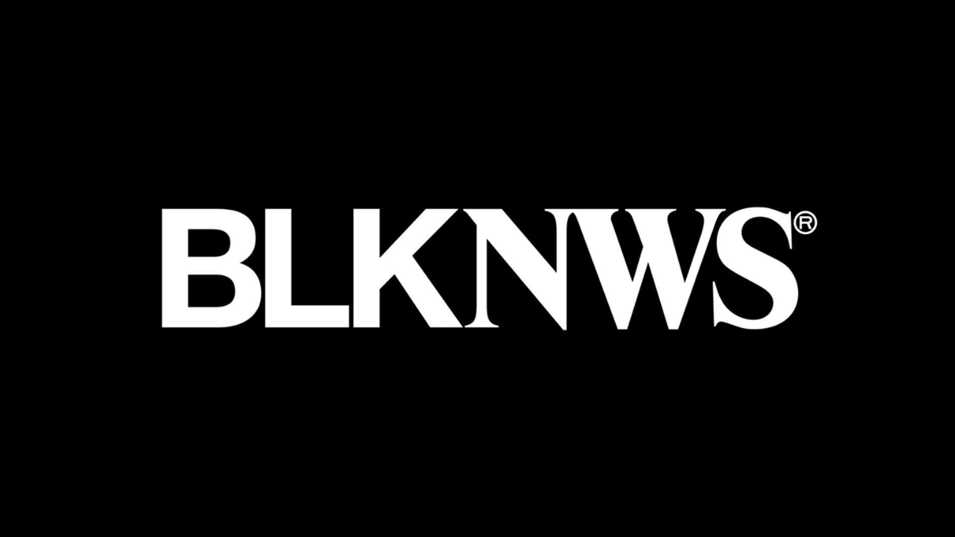 White BLKNWS logo on black background.