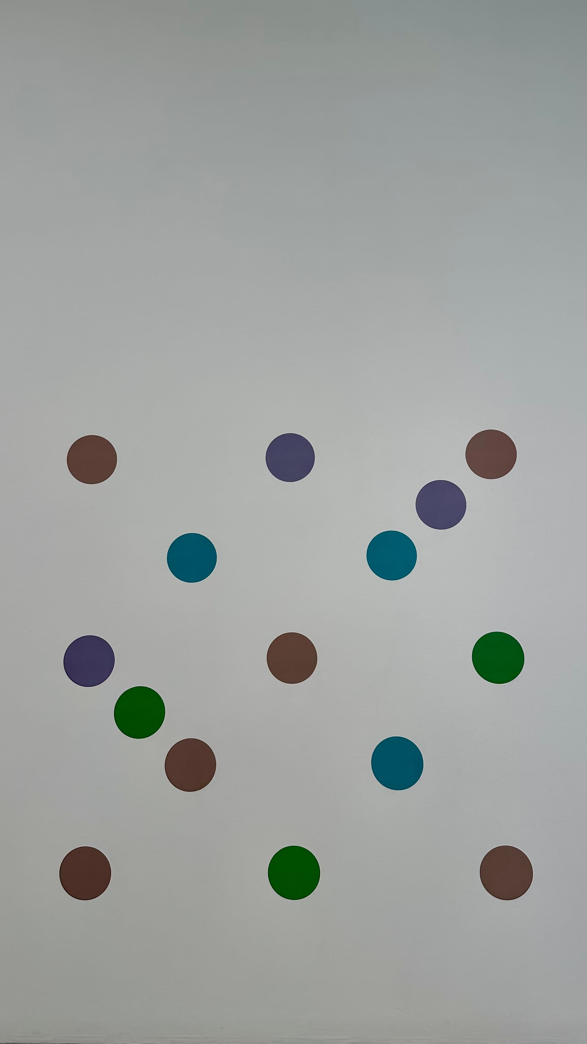 Detail from Bridget Riley's dot art.
