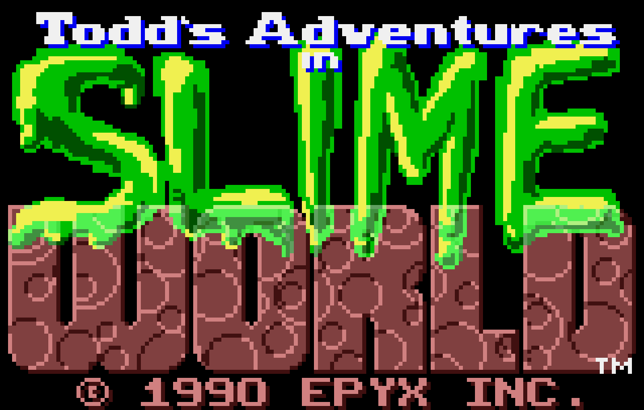 Title screen of Todd's Adventures in Slime World on the Atari Lynx.