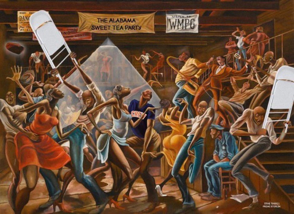 Mashup of Marvin Gaye's I Want You album art to commemorate the Alabama Sweet Tea Party.