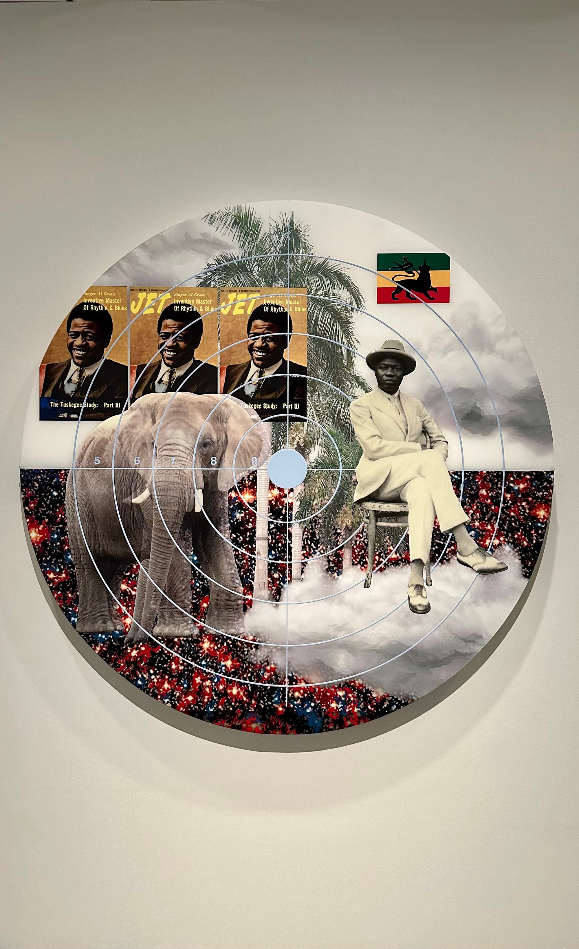 Circular photo montage called Kojo by Tavares Strachan.