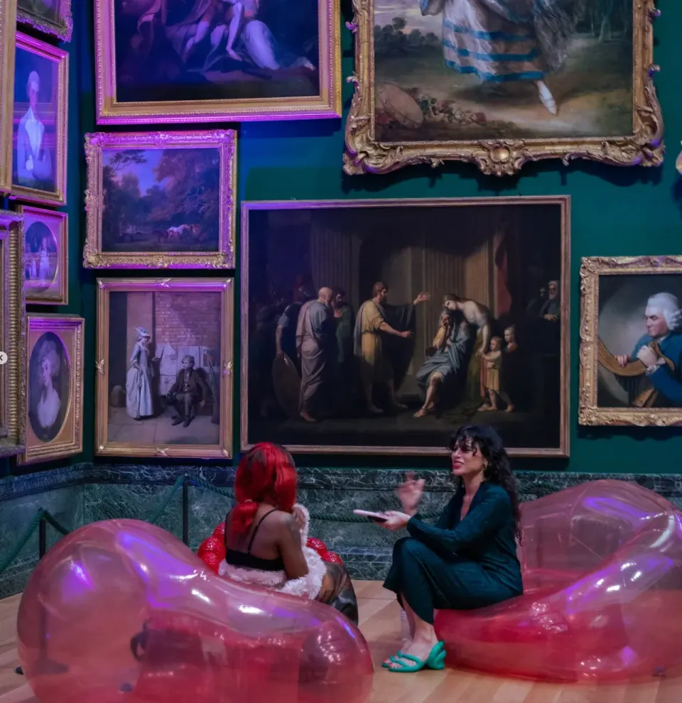 Photo of Romy Gad el Rab taken at Tate Britain in 2025 during her event called My phone doesn’t love me.