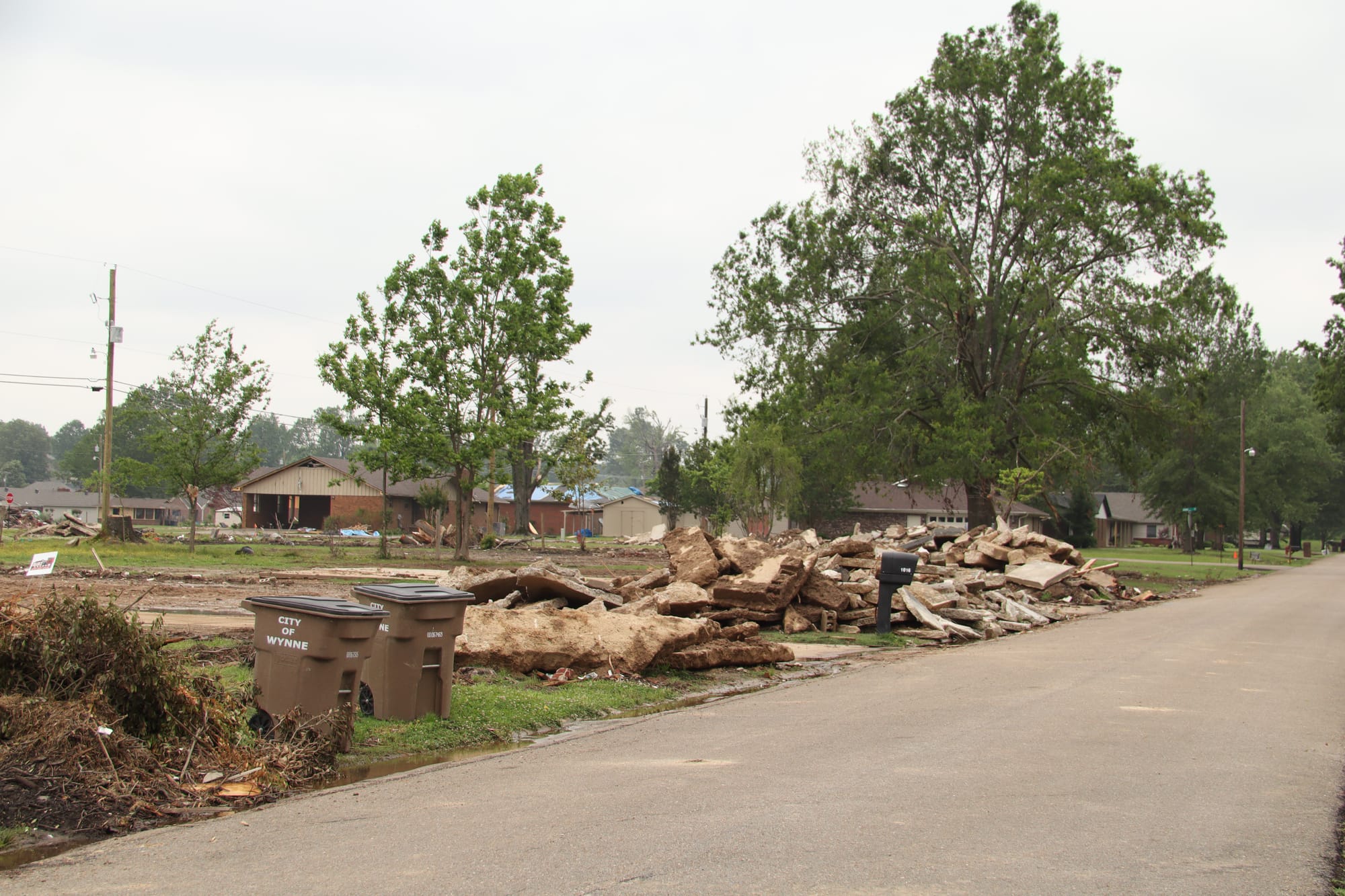 Damage from the 2023 Wynne-Parkin EF-3 Tornado, Wynne, Arkansas. 2023.