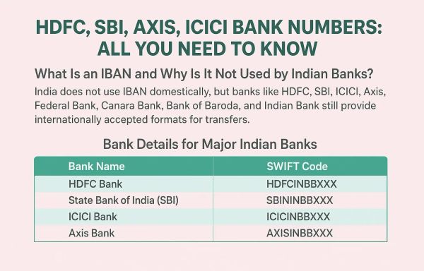 HDFC, SBI, Axis & ICICI IBAN Numbers