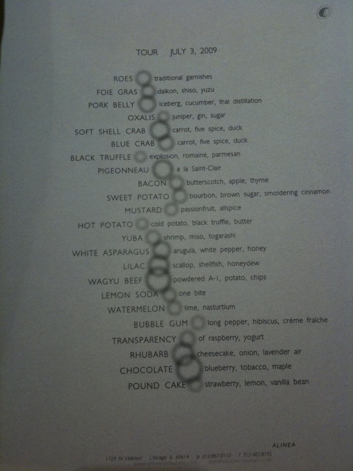 The Tour At Alinea