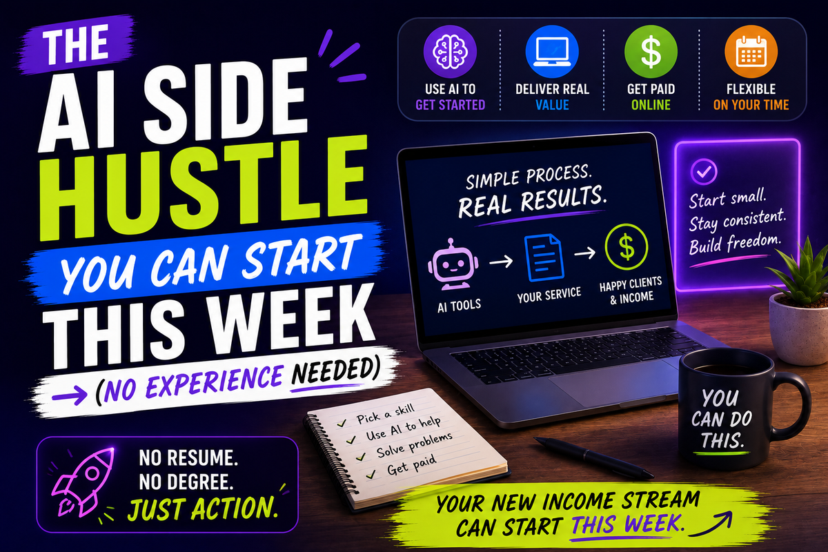 The AI side hustle you can start this week (no experience needed)
