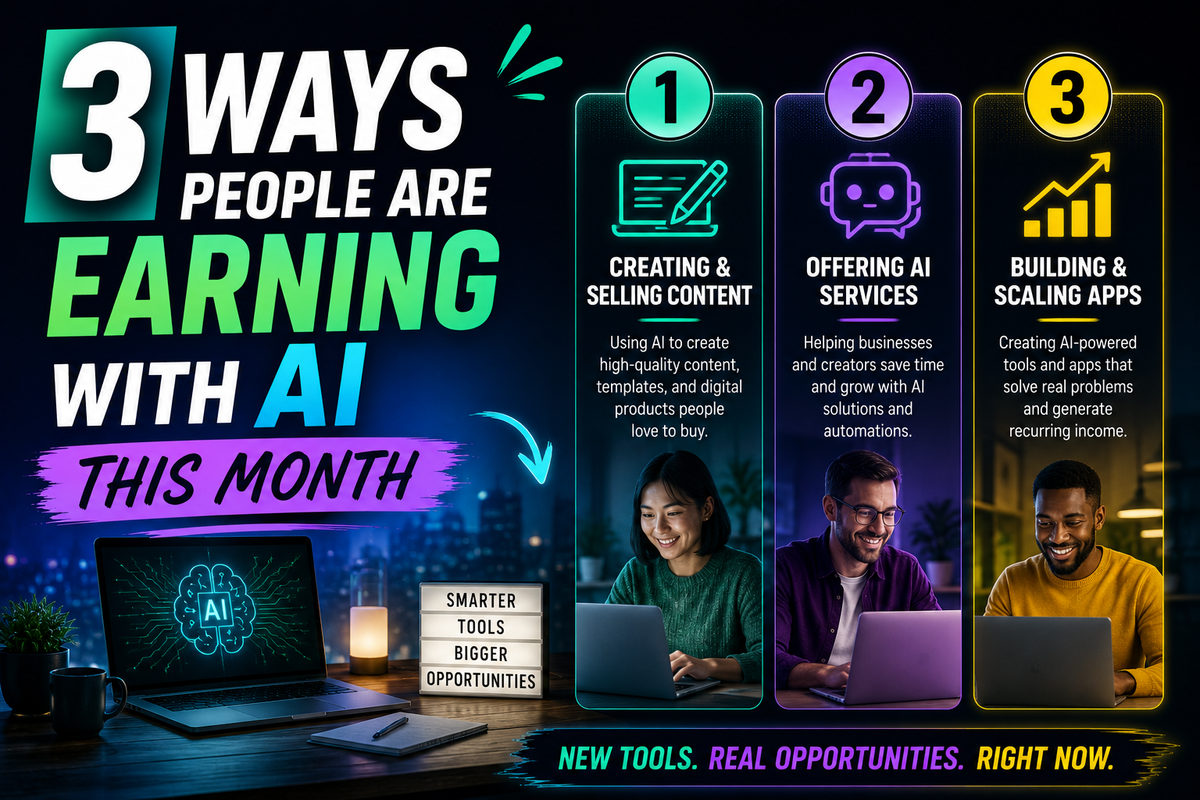 3 ways people are earning with AI this month