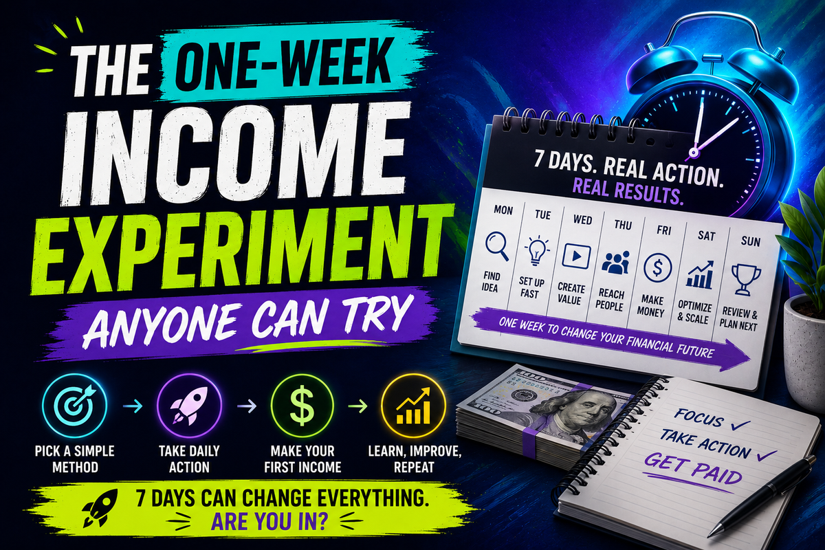 The One-Week Income Experiment Anyone Can Try
