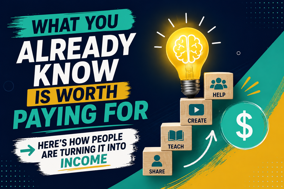 What you already know is worth paying for — Here's How People Are Turning It Into Income