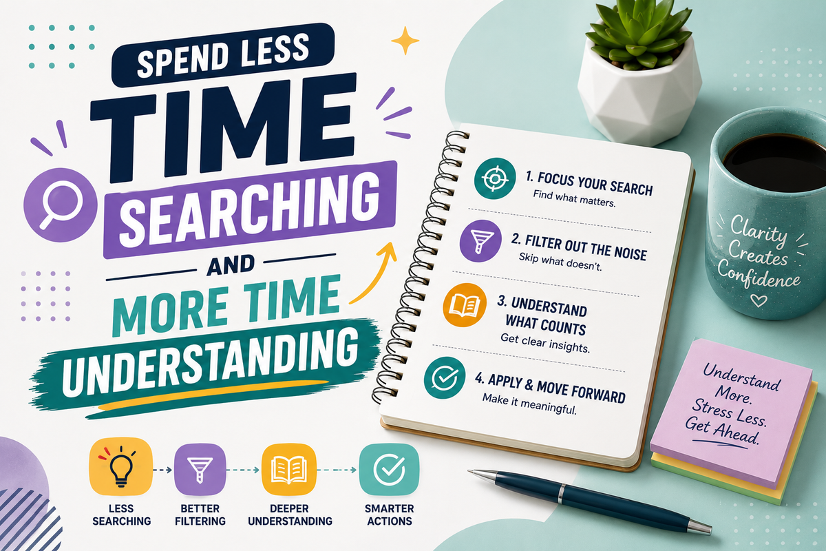 Spend Less Time Searching and More Time Understanding: An Easy Guide