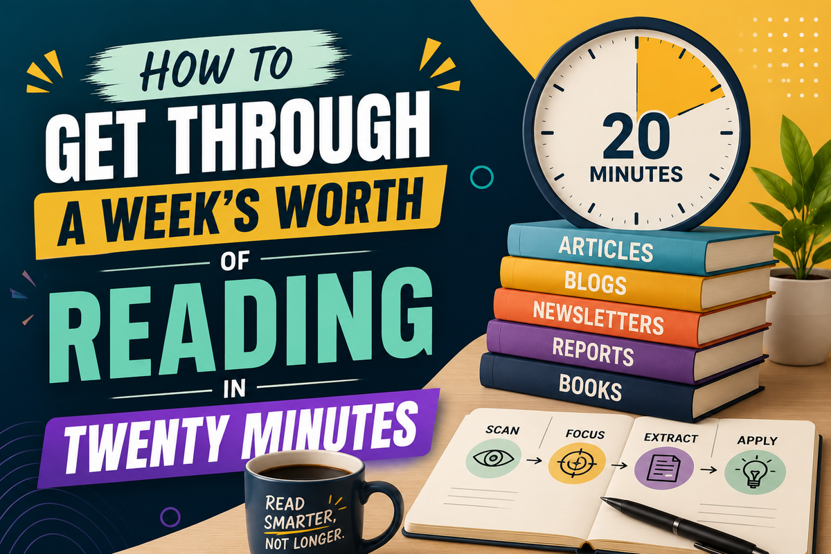 How to Get Through a Week's Worth of Reading in Twenty Minutes