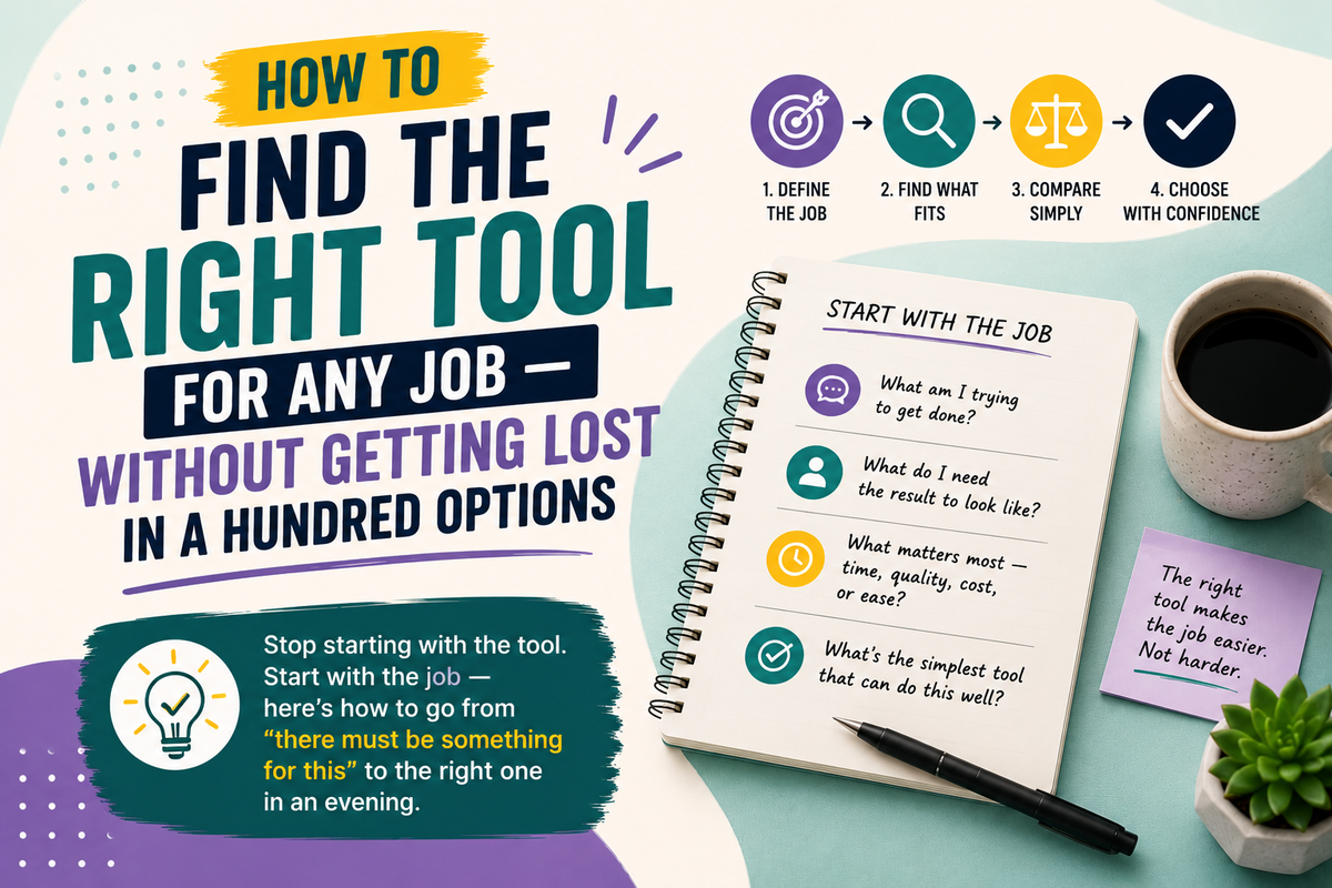 How to Find the Right Tool for Any Job — Without Getting Lost in a Hundred Options