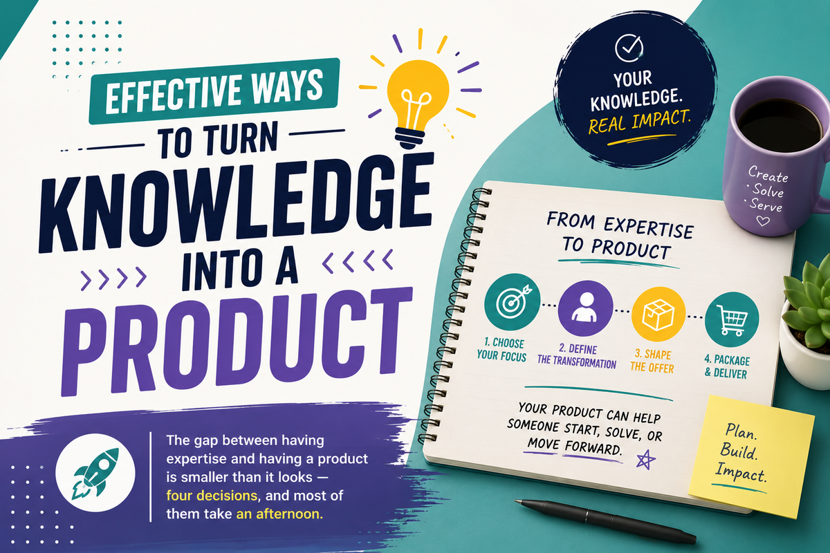 Effective ways to turn knowledge into a product