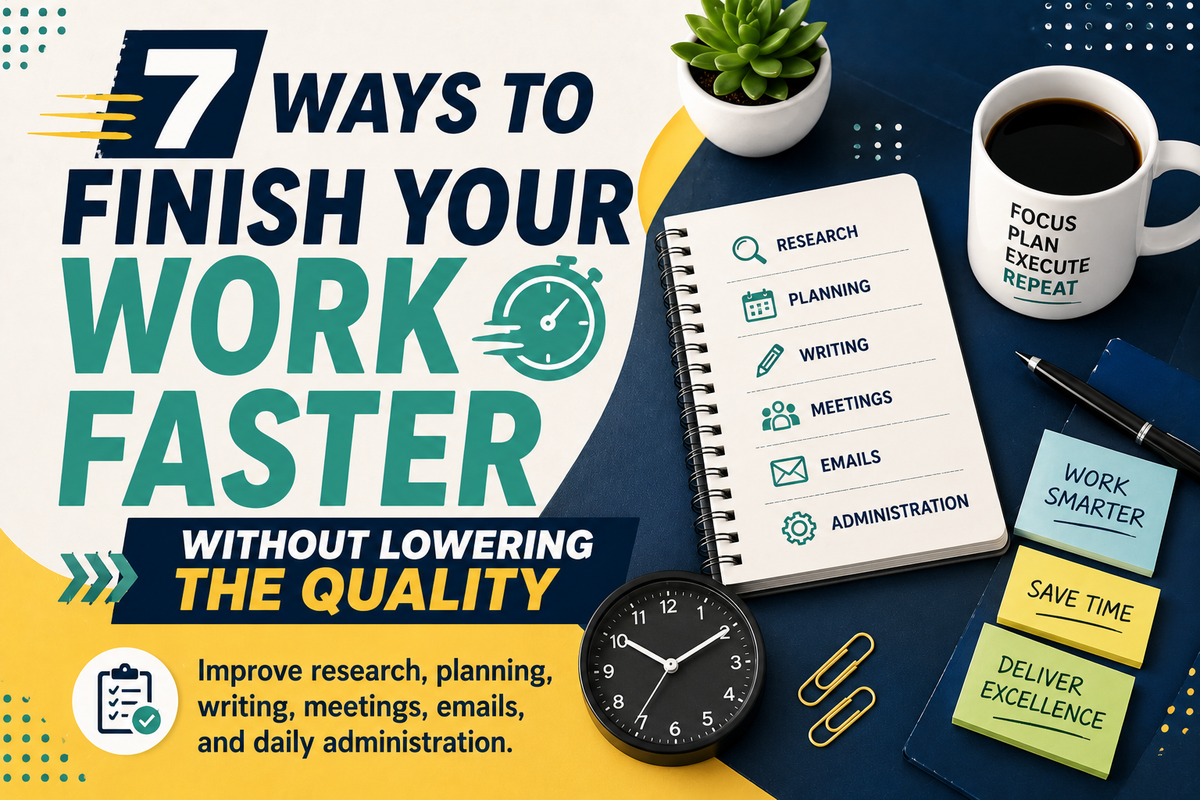 7 Ways to Finish Your Work Faster Without Lowering the Quality