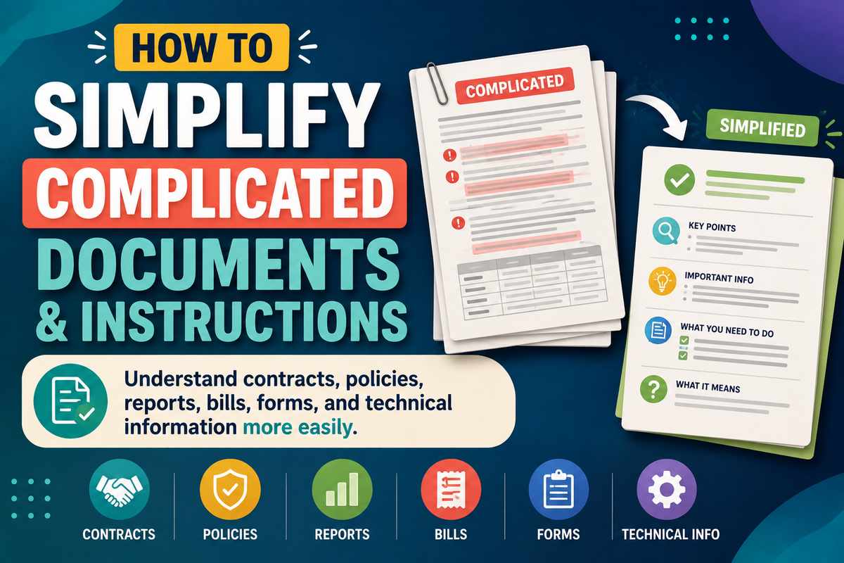 How to Simplify Complicated Documents and Instructions