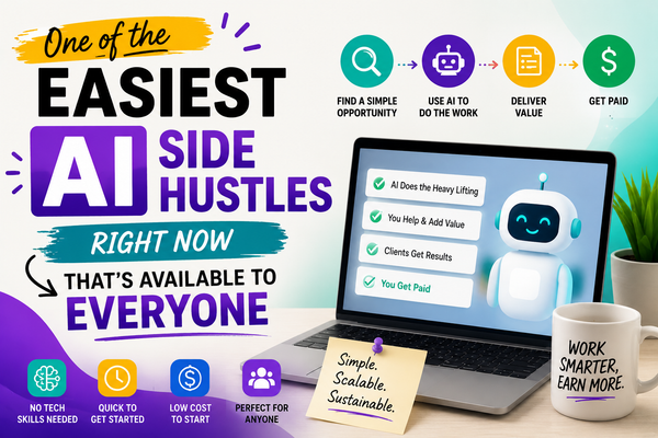 One of the easiest AI side hustles right now that's available to everyone