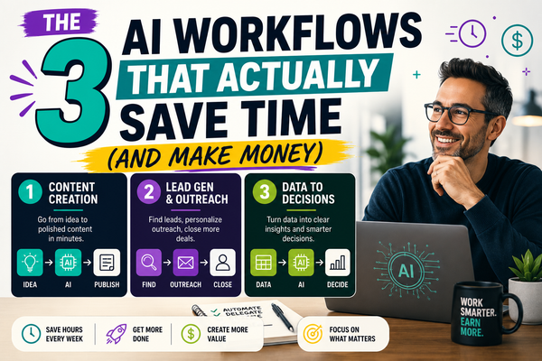 The 3 AI Workflows That Actually Save Time (And Earn More)