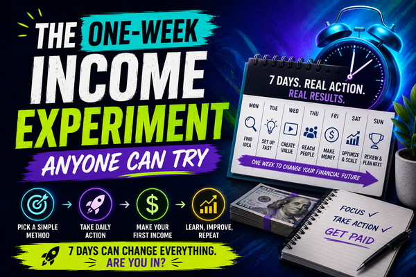 The One-Week Income Experiment Anyone Can Try