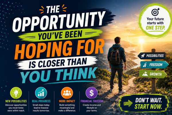 The Opportunity You've Been Hoping For Is Closer Than You Think