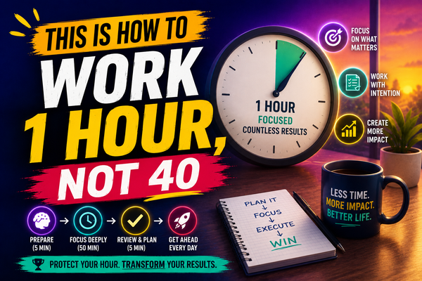 This is how to work 1 hour, not 40