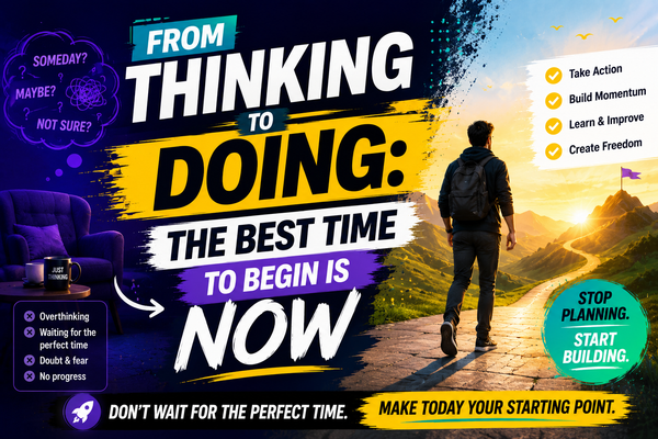 From Thinking to Doing: The Best Time to Begin Is Now
