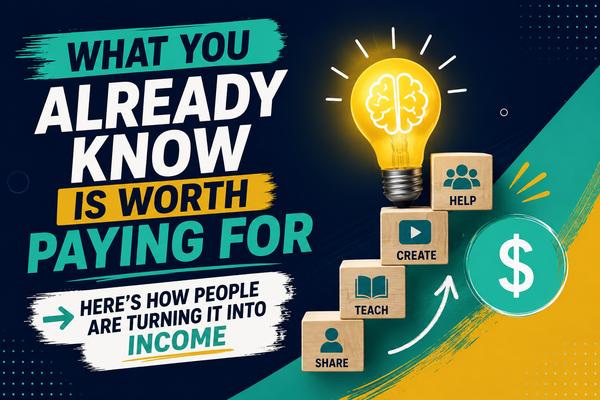 What you already know is worth paying for — Here's How People Are Turning It Into Income