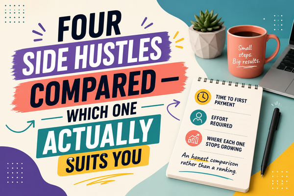 Four Side Hustles Compared — Which One Actually Suits You