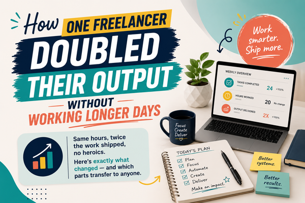 How One Freelancer Doubled Their Output Without Working Longer Days