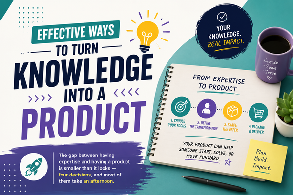 Effective ways to turn knowledge into a product