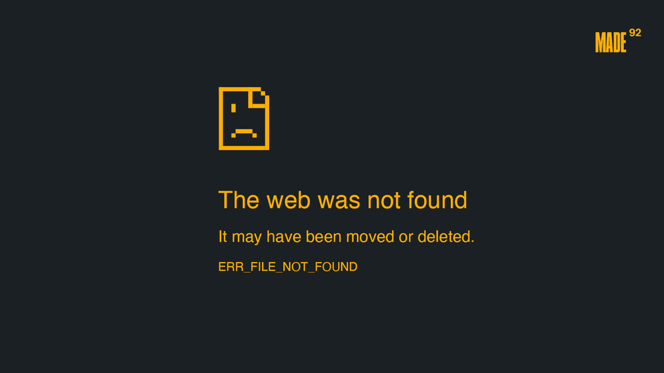 The Web-ending whimper