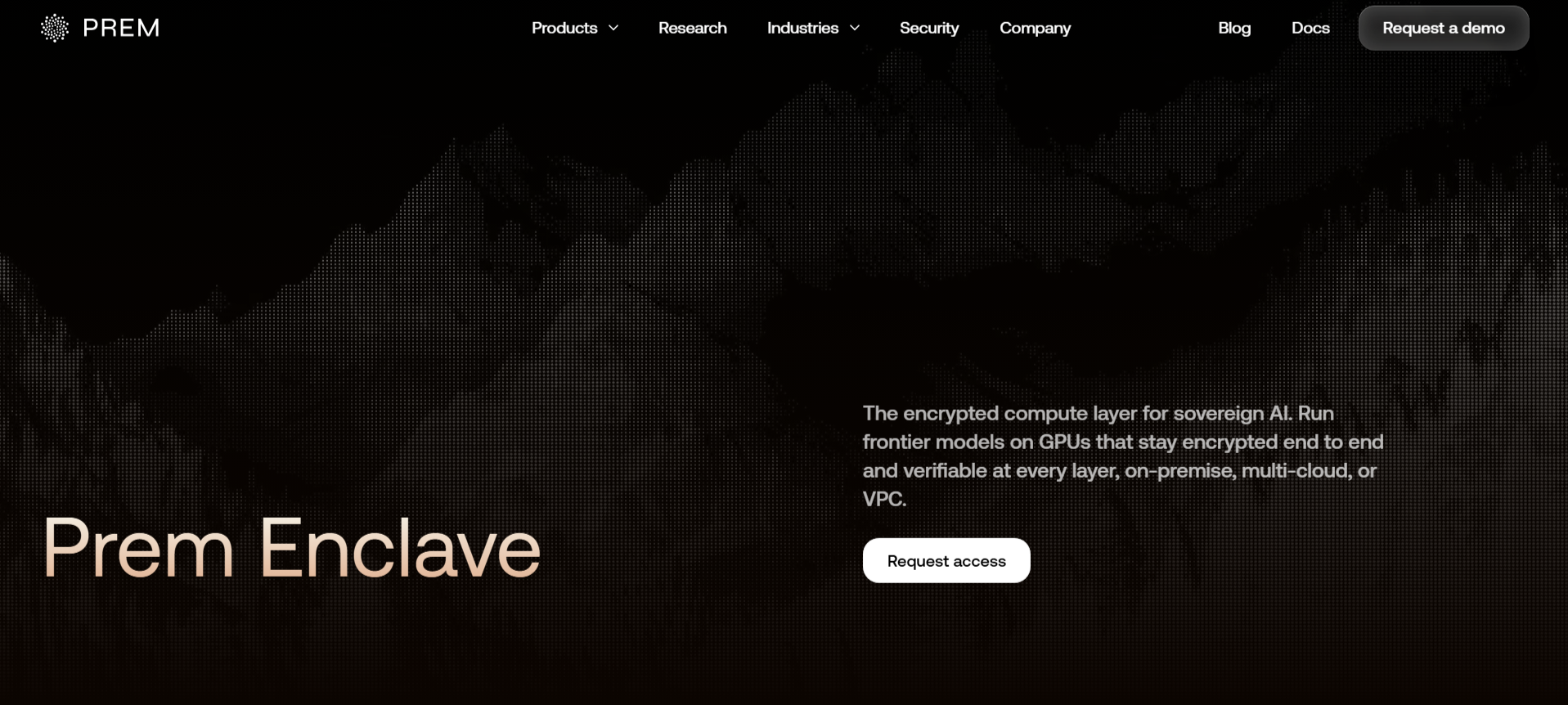 Prem Enclave providing secure private inference with hardware-isolated execution, cryptographic attestation, and zero data retention.