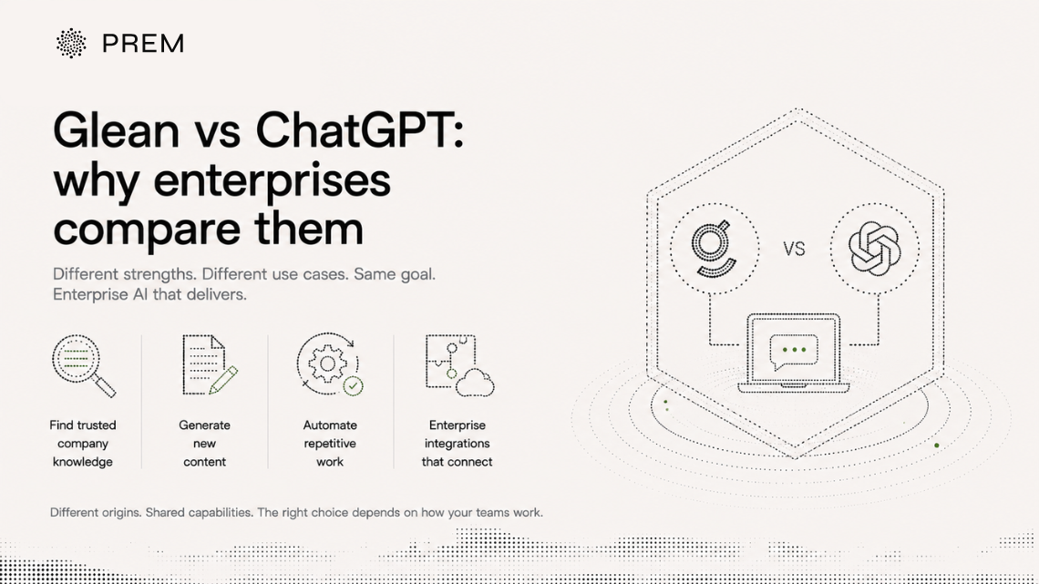 Enterprises increasingly compare Glean and ChatGPT as both expand beyond search and chat into full AI workspaces.