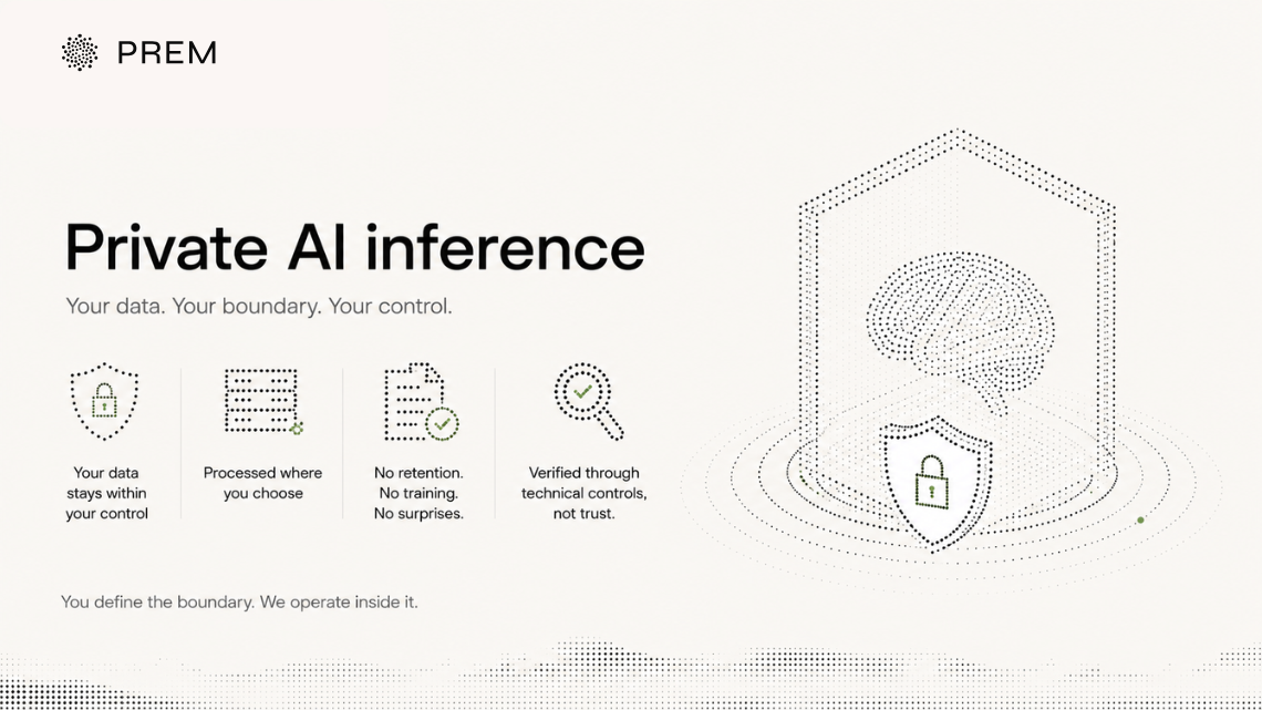 Private AI inference lets enterprises run AI predictions within controlled environments, ensuring data privacy, access control, and secure AI processing.