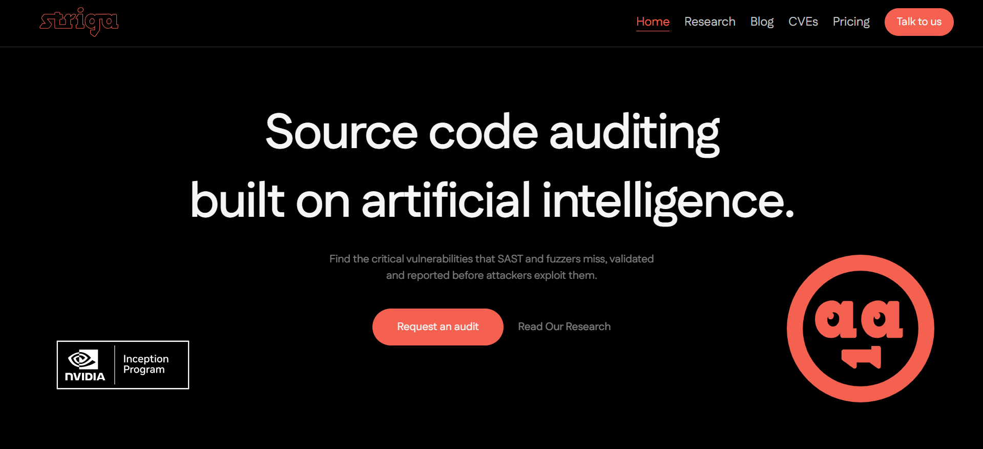 Striga is one of the best AI code security tools for enterprise teams to secure code and detect critical vulnerabilities. 