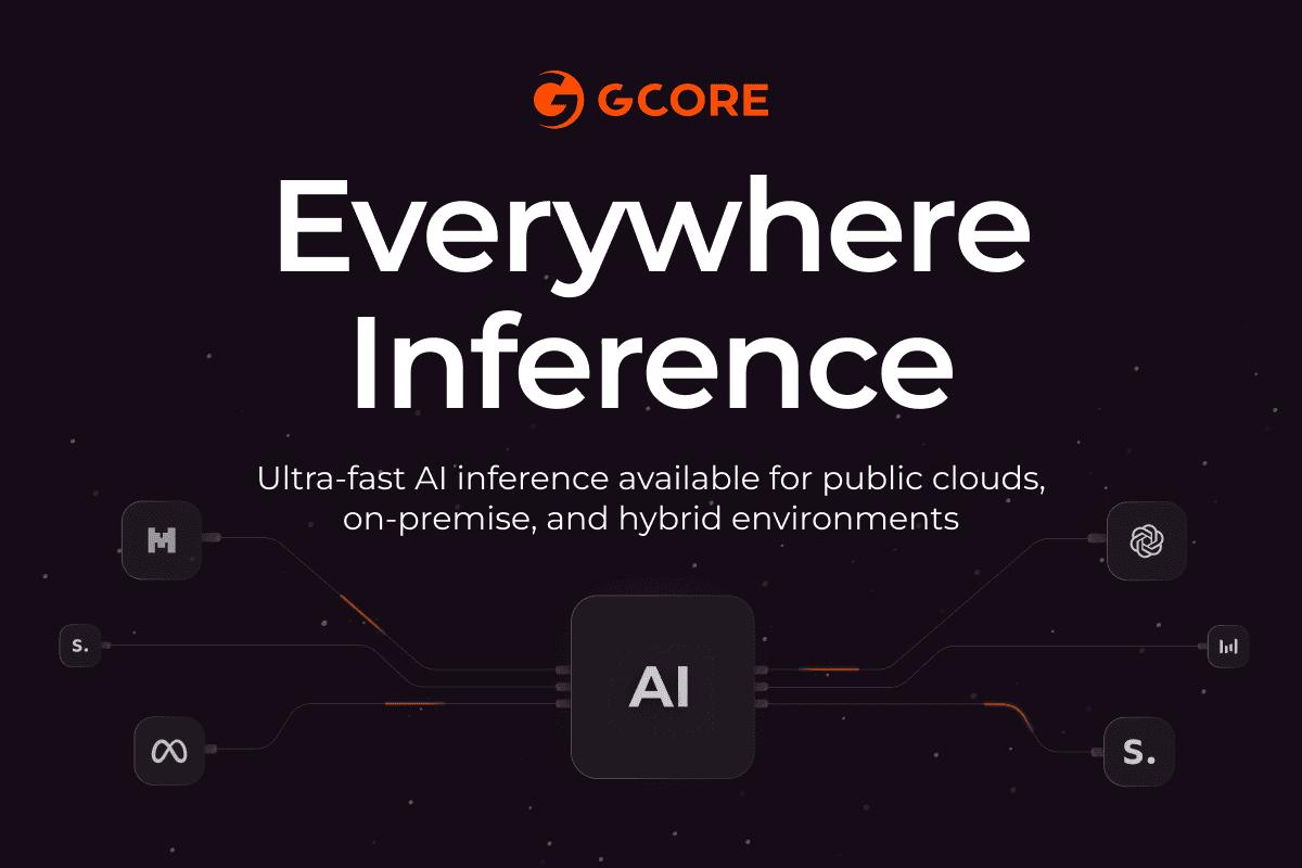 Gcore homepage featuring its EU-hosted LLM API and sovereign cloud infrastructure for European enterprises.