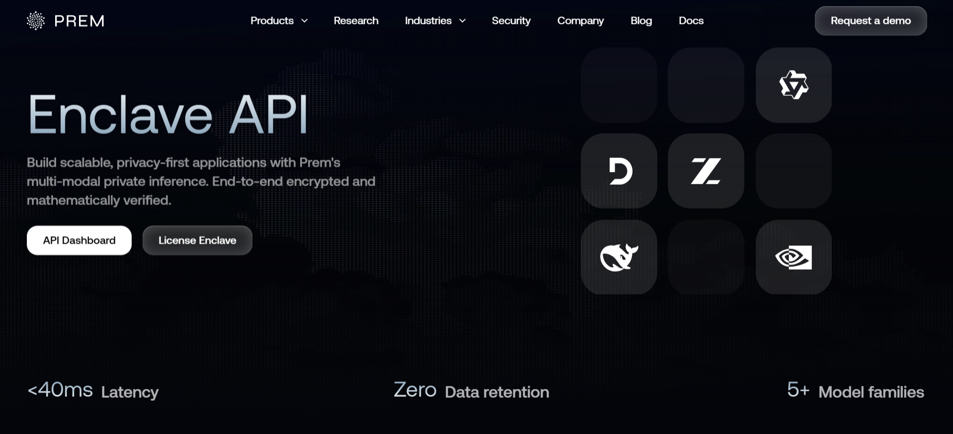 Enclave API by Prem AI provides private AI inference through a secure API with encrypted processing and zero data retention.