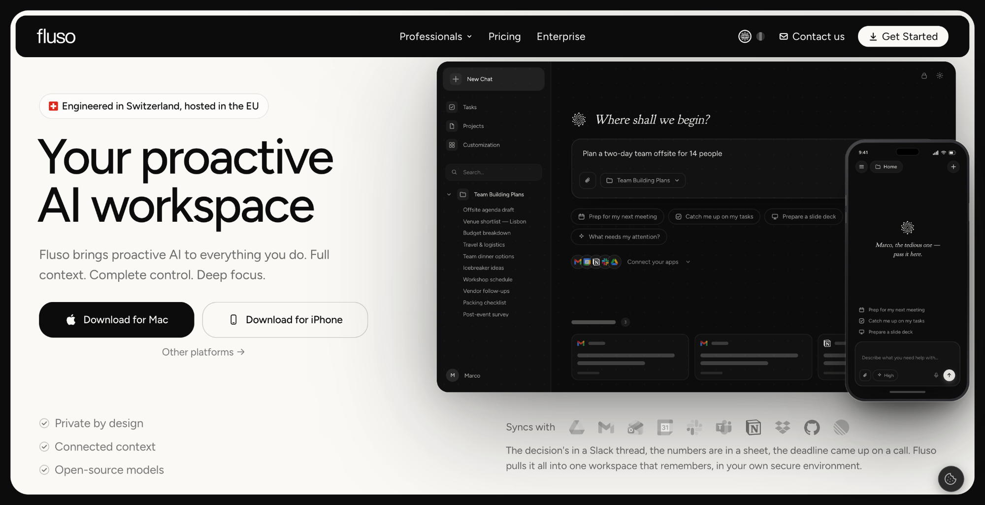 Fluso is one of the best enterprise AI tool beyond ChatGPT for private, secure & sovereign AI