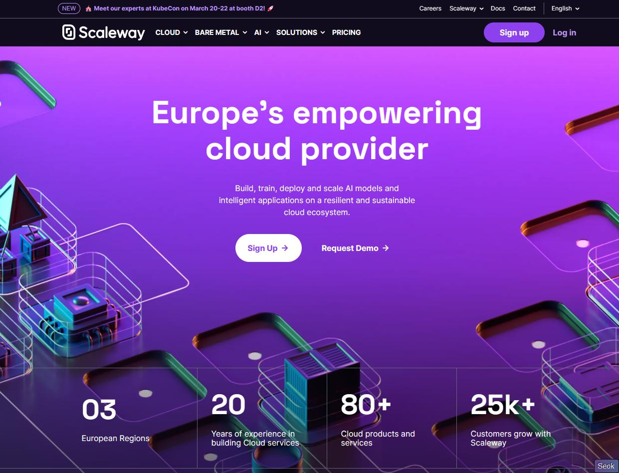 Scaleway, a French EU LLM API provider, holding the EU Commission's SEAL-3 sovereignty certification.