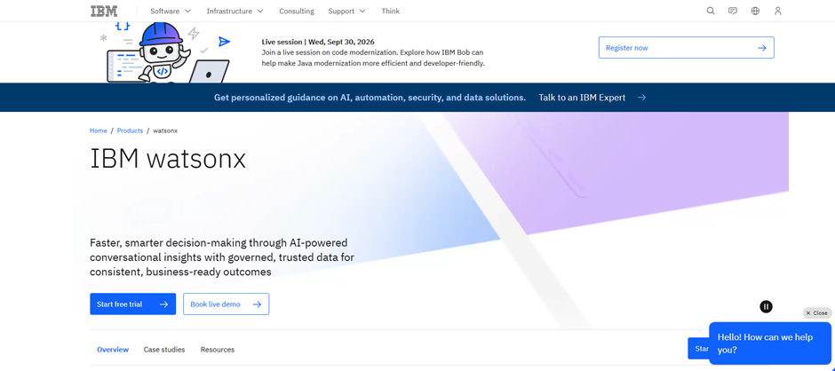 IBM watsonx leading enterprise AI platform for secure, governed, and scalable enterprise AI