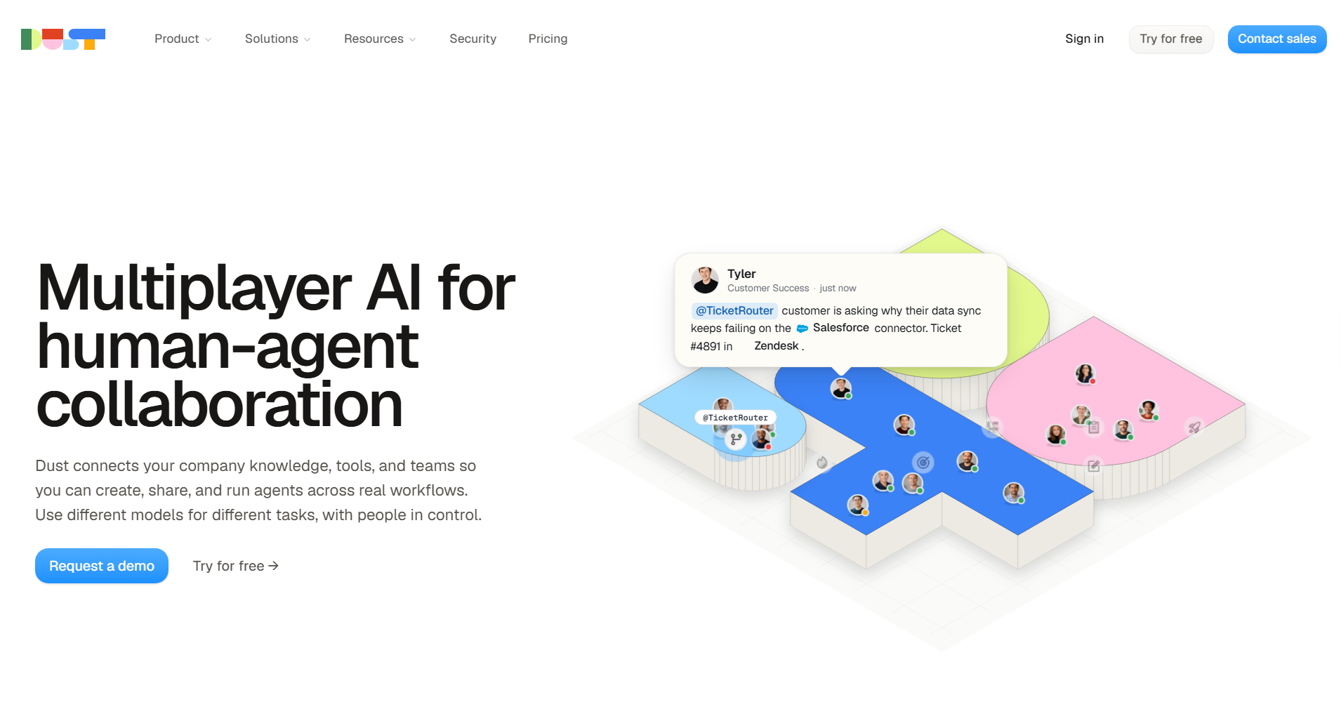 Dust is one of the best Claude alternatives for your enterprise team.