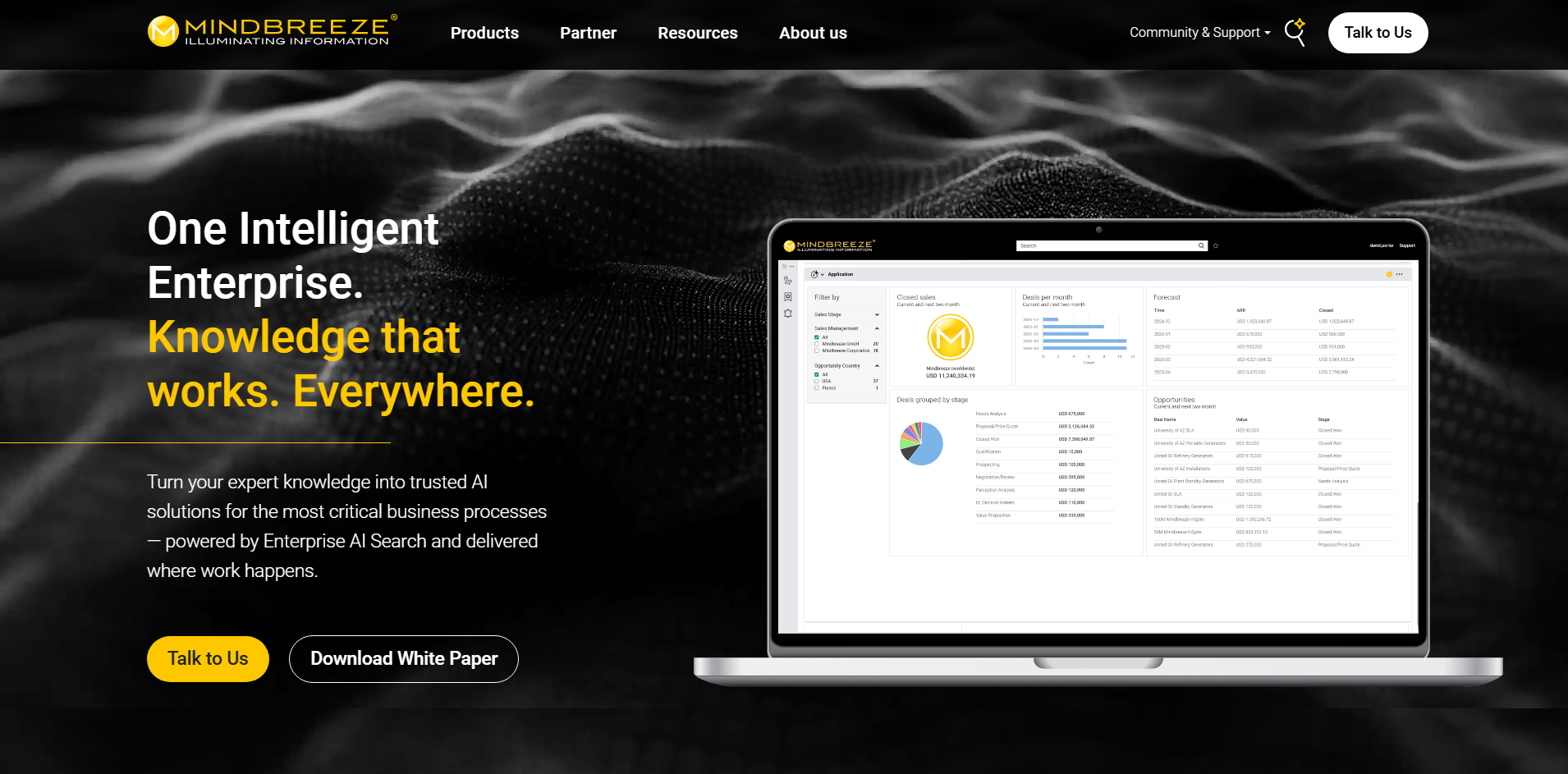 Mindbreeze InSpire, an on-premises AI enterprise search platform built on knowledge graphs.