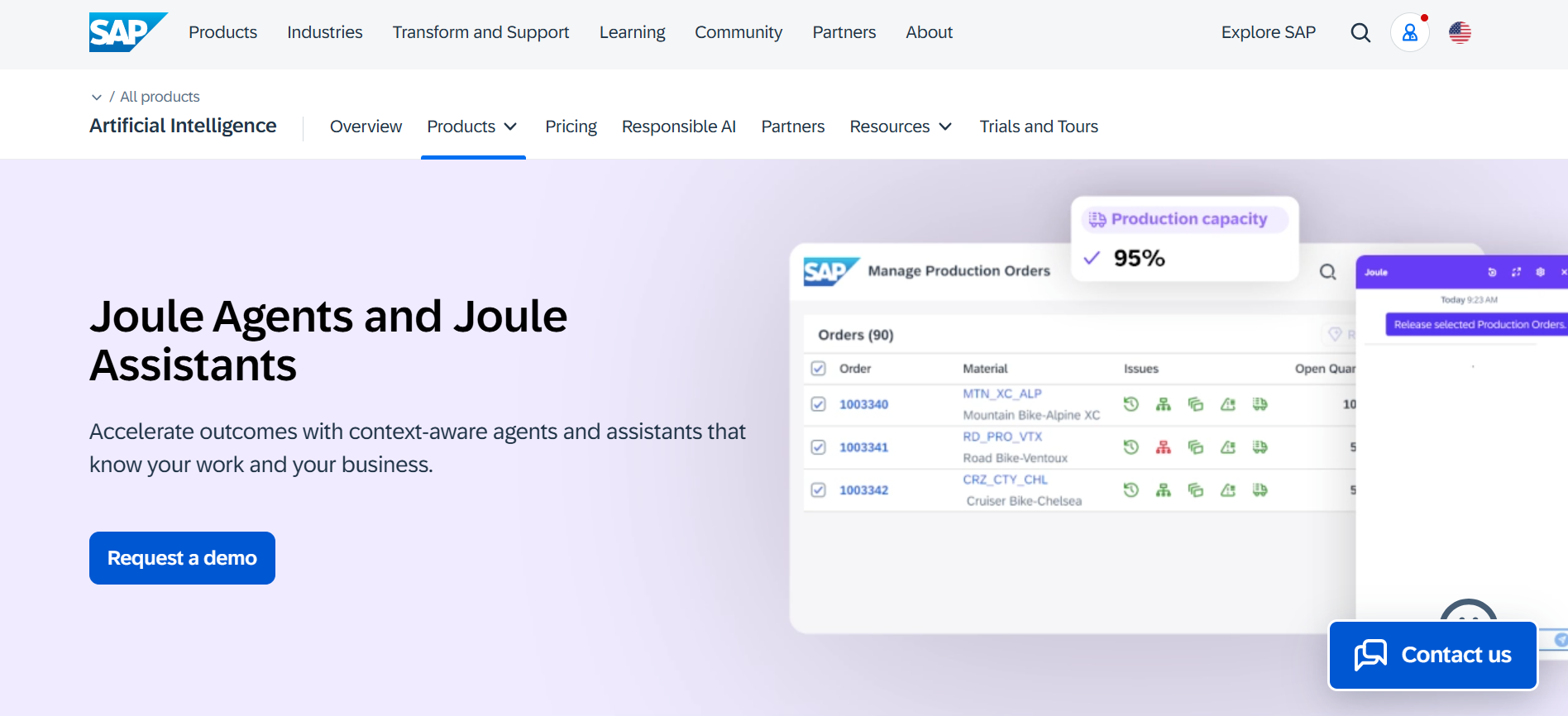 SAP Joule helps you automate enterprise tasks across SAP applications and connected business workflows.